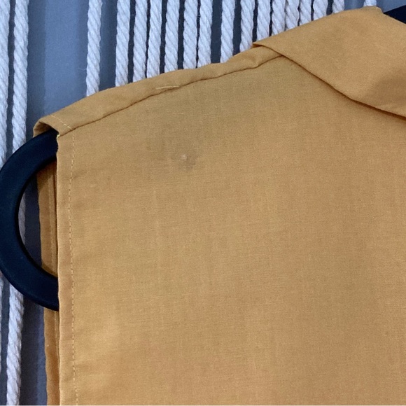 Yellow Handmade Women's Sleeveless Renaissance Tunic V Neck Tie Up Loose Fit - Picture 12 of 13